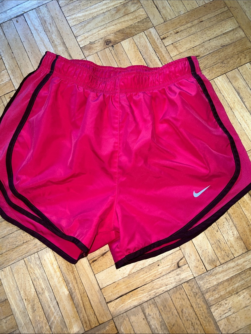 Nike Bright Pink Women's Athletic Shorts with Black Trim